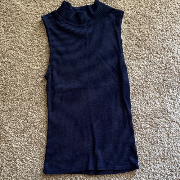 Ambiance Tops - Ambiance Dark Blue Sleeveless Tank Top